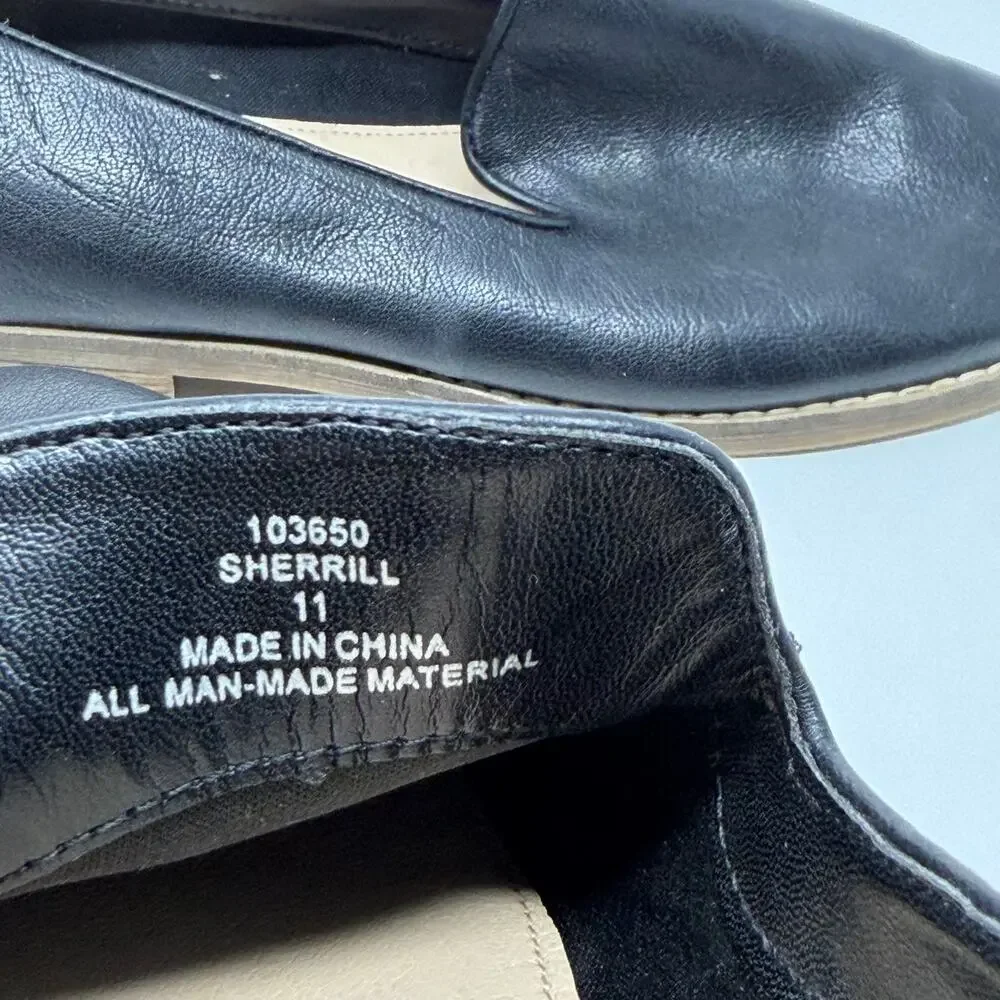 Michael by Michael Shannon Black Leather Loafers Size 11